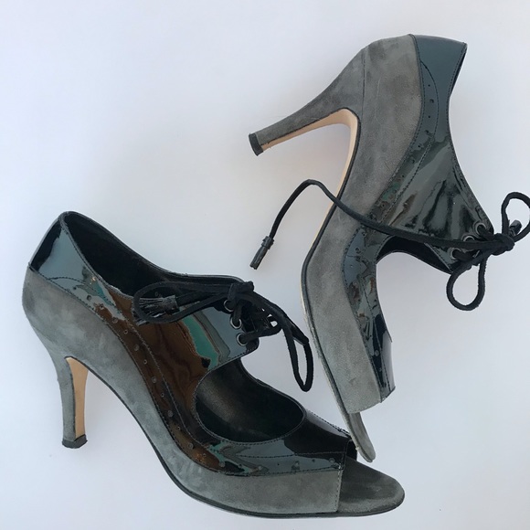 Vaneli peep toe saddle shoes with heel - Picture 5 of 8